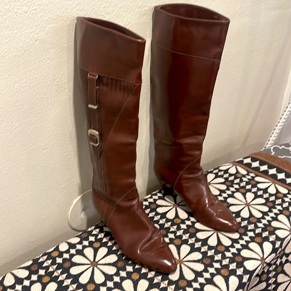 Neiman Marcus Boots by Charles David below knee Italian leather size  US 9.5 - Picture 1 of 14